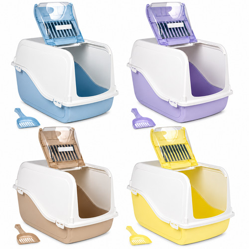 Hooded cat litter - hooded, tray