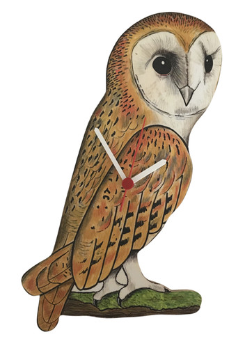 Barn owl clock owls - -,