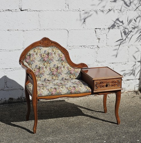 Vintage french telephone bench - vintage,
