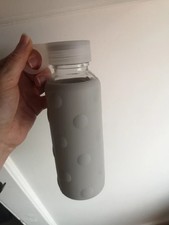 Sostrene Greene small grey silicone and glass water bottle