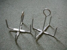 2 x Vintage Aluminium Baked Potato Spike Jacket Potato Baker Folding