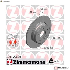 2x Brake Disc 400.1450.20 for
