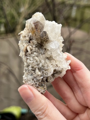 Brookite with himalayan quartz - brookite,