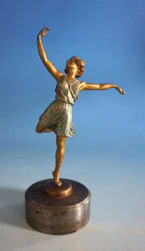 Art deco bronze figurine - art,