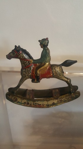 Vintage jockey rocking - vintage, horse