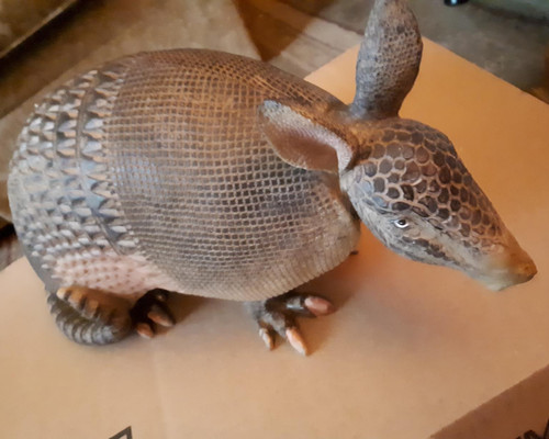 Lifelike armadillo garden - armadillo,