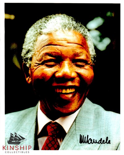 Nelson mandela signed reprint - signed,