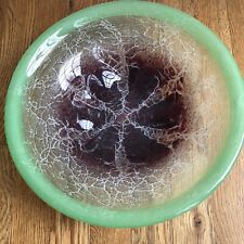 Vintage WMF Ikora Console Glass Bowl Karl Wiedmann  Germany Art Deco Glass 12.5"