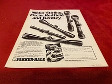 PGUN6 ADVERT 11X8 NIKO-STERLING. PECAR. REDFIELD & BENTLEY RIFLE SCOPES...