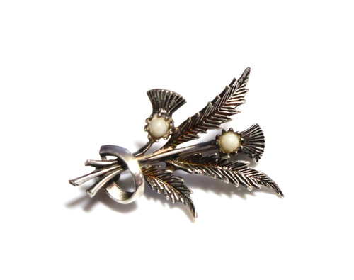 Vintage silver white - &, stone