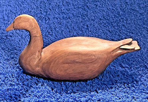 Hand carved natural wood 15cm - carved,