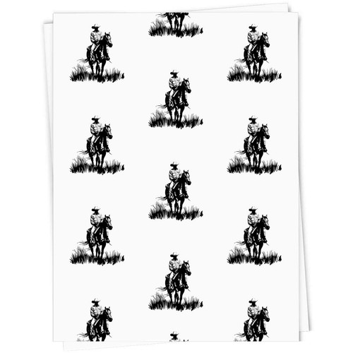 Cowboy riding horse gift - ',