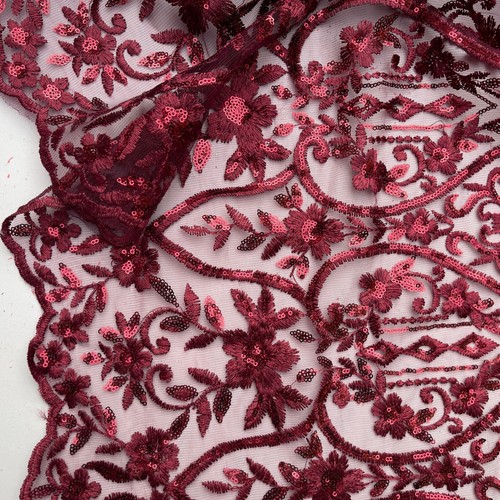Burgundy luxury heavy - burgundy, sequin