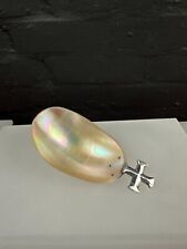 Sterling Silver and Mother of Pearl Ecclesiastical Dish Paten 1944 London W & Co