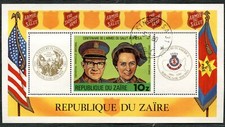 Zaire 1980 Salvation Army Cto Used M/S Sheet #M34