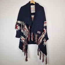 Superdry knitted aztec navajo fringe cardigan size M Medium