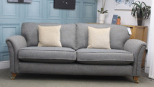 PARKER KNOLL DEVONSHIRE GRAND SOFA IN COUNTRY DEEP BLUE FABRIC. RRP £2126.