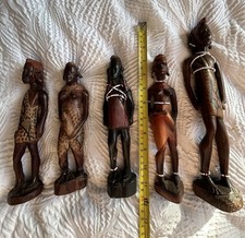5 x Wooden African Ornaments