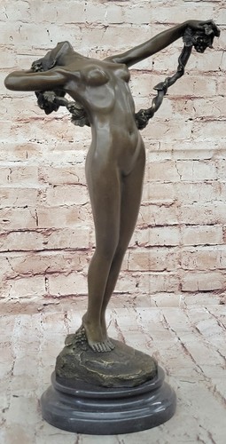 Female bronze nude figurine - female,