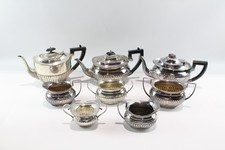 George III Tea Service Silver Plate Antique Vintage Sheffield Tea Service 3159g