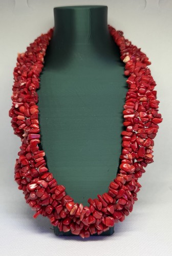 Vintage natural red coral - red,