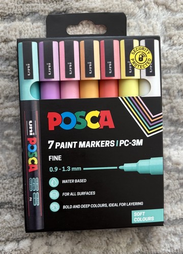 Uni posca paint markers - pc-3m,