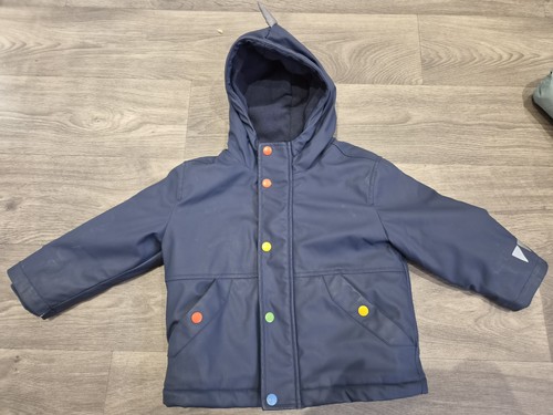 Nutmeg dinosaur warm coat navy - dinosaur,
