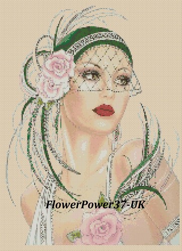 Art deco cross - art, stitch