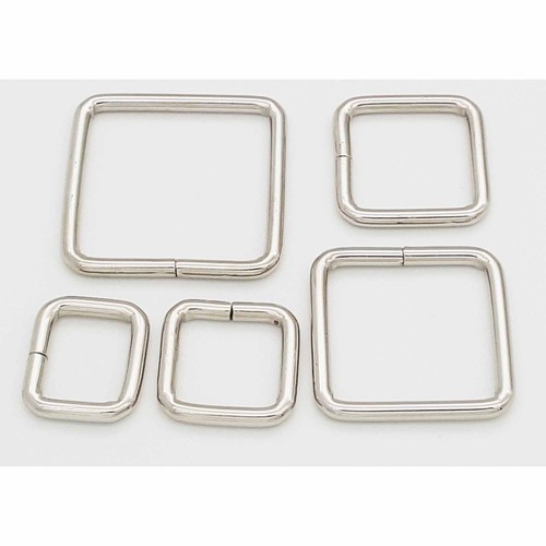 Chrome square metal - chrome, ring