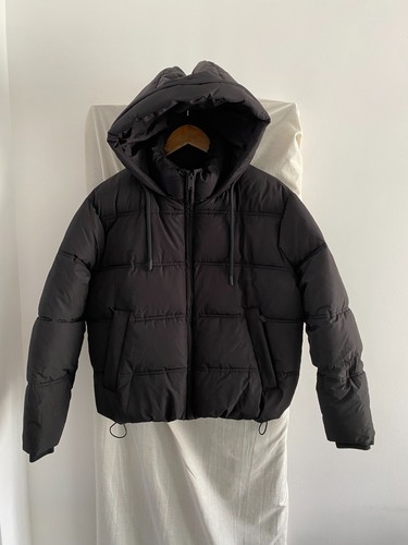 Zara black hooded oversized - zara,