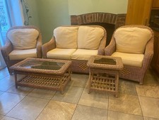 Rattan Effect Sofa, Chairs and