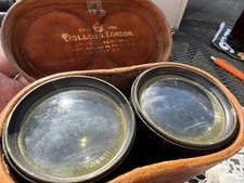 Antique / Vintage Dolland London Binoculars Military WWII ? Leather Cased Rare
