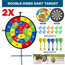 2X Dart Board Double Sided Adults Kids Dartboard Indoor Outdoor Game Toys Xmas