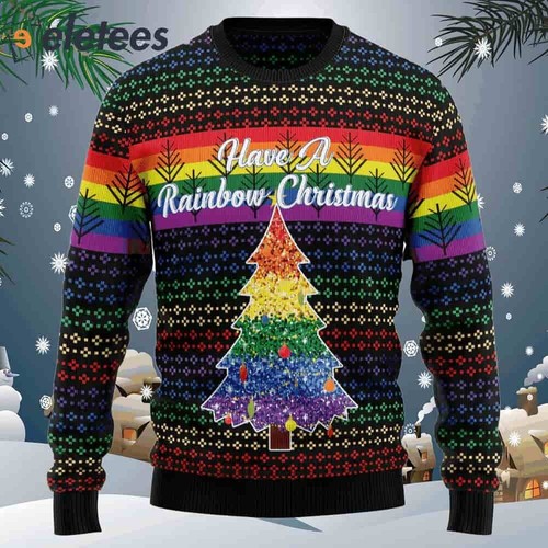 Lgbt rainbow ugly - rainbow, christmas