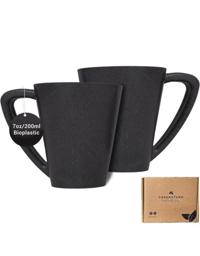 Pine wood coffee cup with - 2x,
