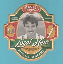 CRICKET - SHEPHERD NEAME BEERMAT - KENT CRICKETER NO. 10  -  ALAN  IGGLESDEN