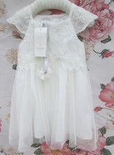MONSOON NWT Ivory Lace Tulle Christening Party Occasion Dress Hairban 12-18  £48