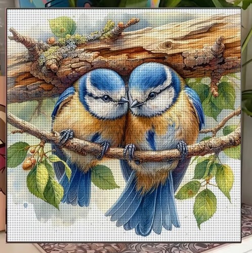 Blue birds branch - on, theme