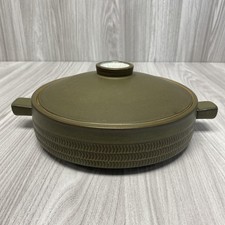 Vintage Denby Olive Chevron