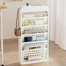 Rolling Book Cart White Large