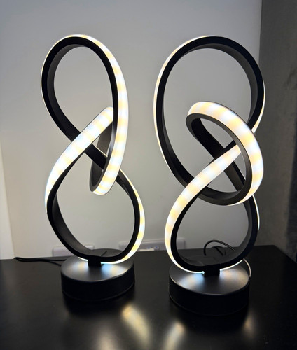 Black led abstract infinity - black,