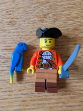 Lego Pirate Minifig With Parrot and Sword 