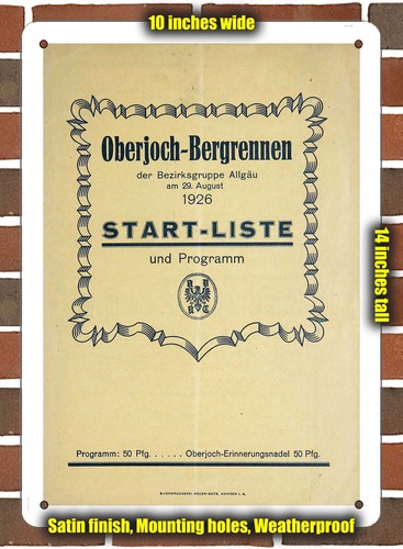 Metal sign 1926 oberjoch - sign,