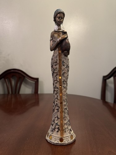 African woman statue polyresin - african,