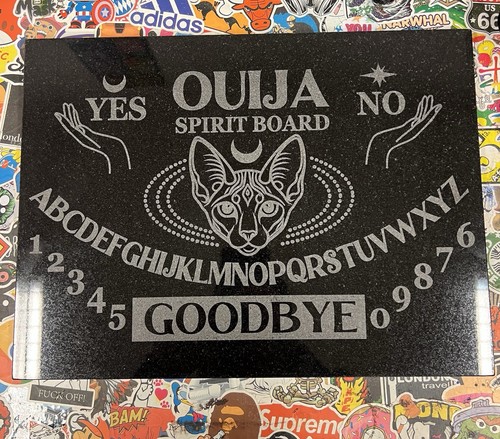 Engraved granite ouija board - granite,