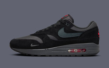 Nike Air Max 1 Bred Black Red Mini Swoosh (UK Size 9) ✅ Brand New Authentic