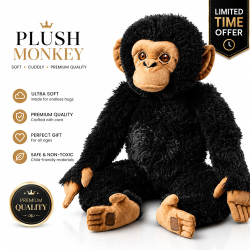 32cm plush chimpanzee - soft, toy