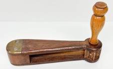 1850’s - 1880’s Victorian Era Police Clacker Antique Hand Made Wood Brass Early