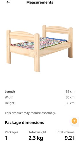 Ikea duktig doll bed with - bed,