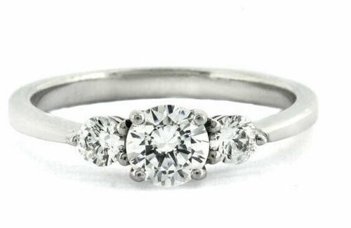 18k white gold diamond trilogy - 18k,